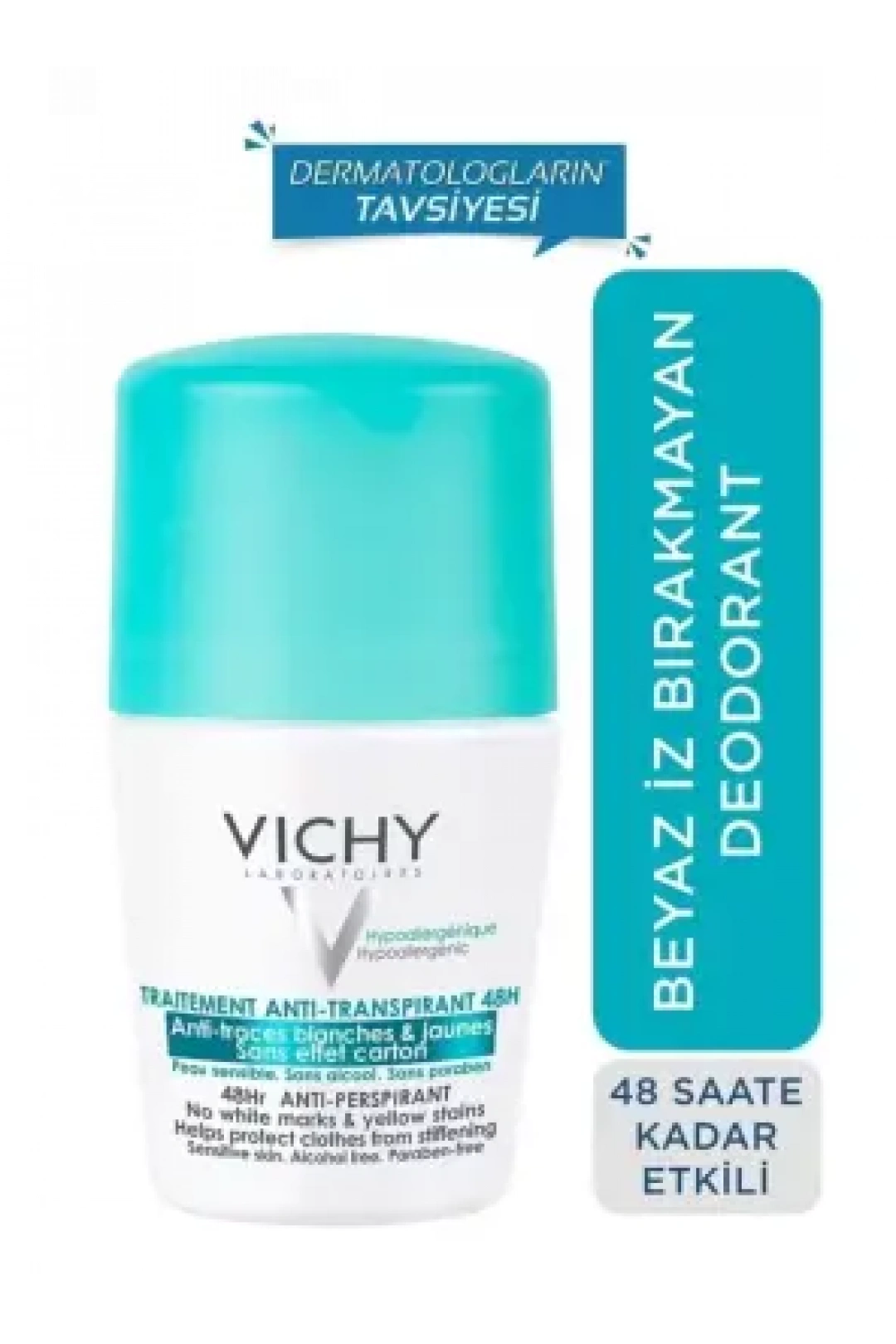 Vichy Deo 48 Saat Etkili Terleme Karşıtı İz Bırakmayan Deodorant Roll-On 50ml