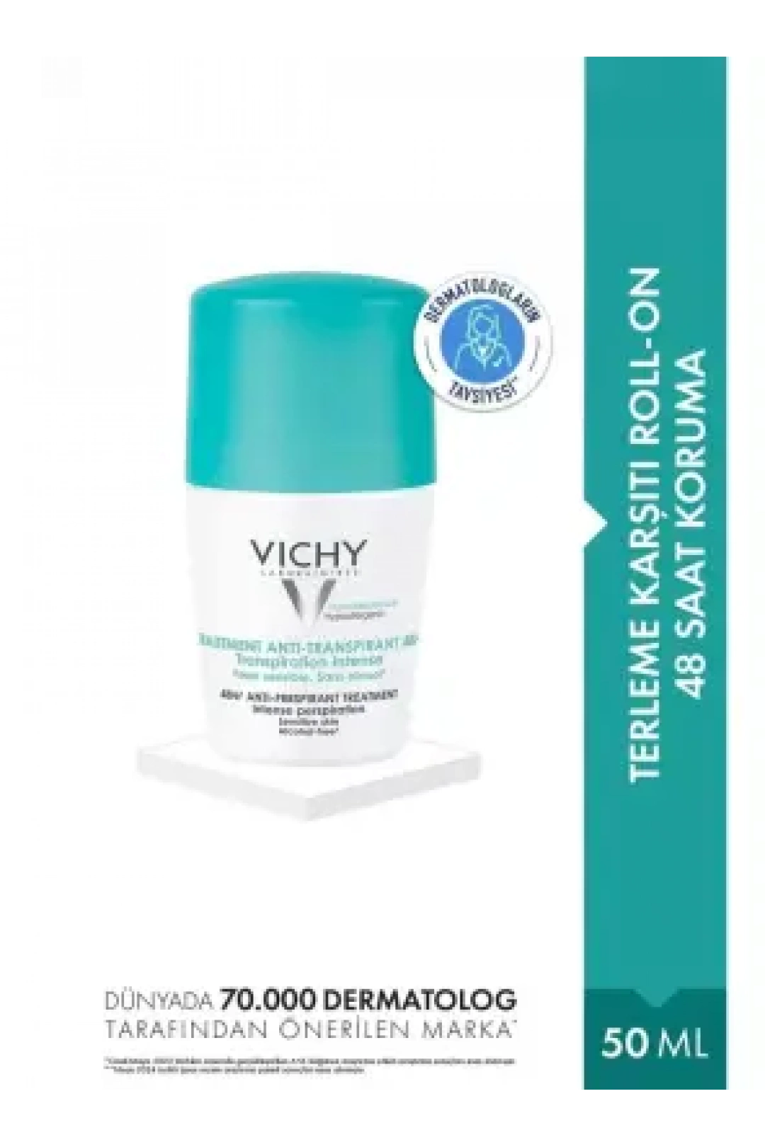Vichy Deo Anti Transpirant Roll On Yoğun Terleme Karşıtı 48 Saat Etkili Roll On Deodorant 50 ml