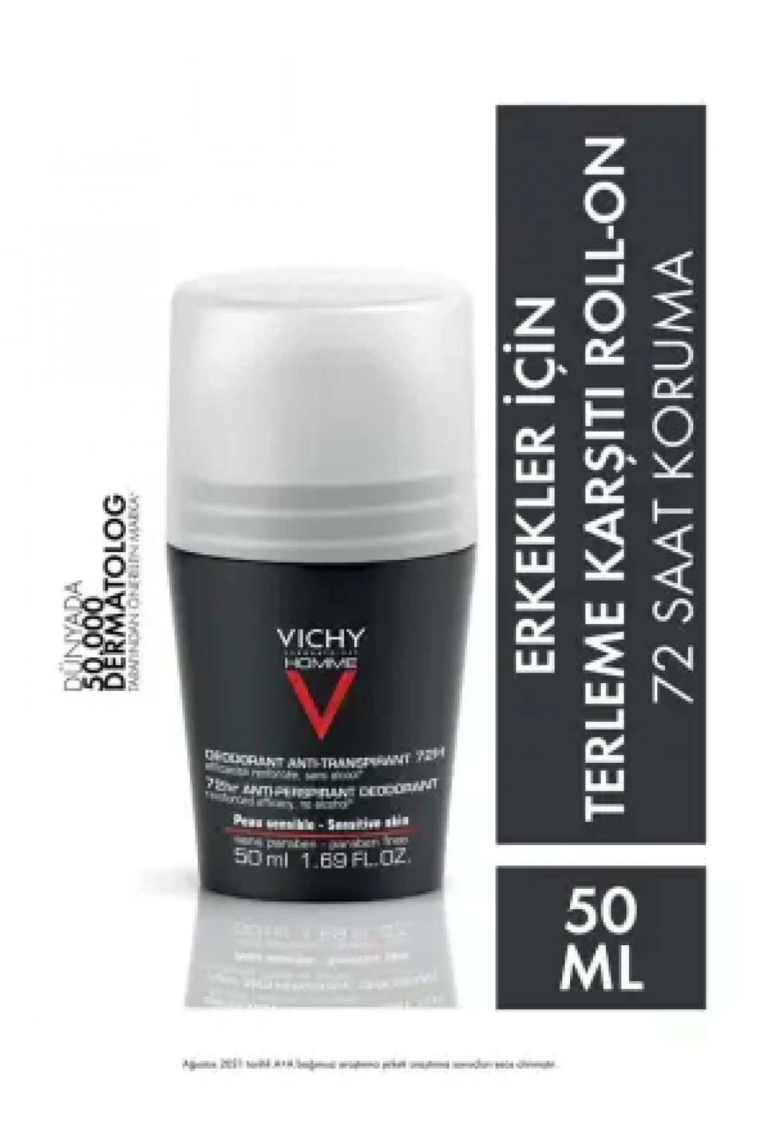 Vichy Deo Homme Terleme Karşıtı İz Bırakmayan Deodorant Roll-On Yoğun Kontrol 50ml