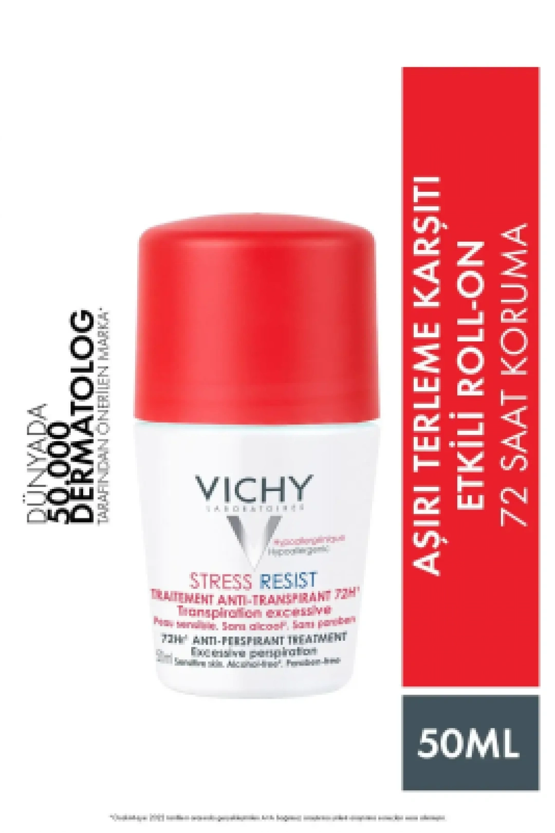 Vichy Deo Stress Resist YoğunTerleme Karşıtı Deodorant Roll-On 72 Saat 50ml