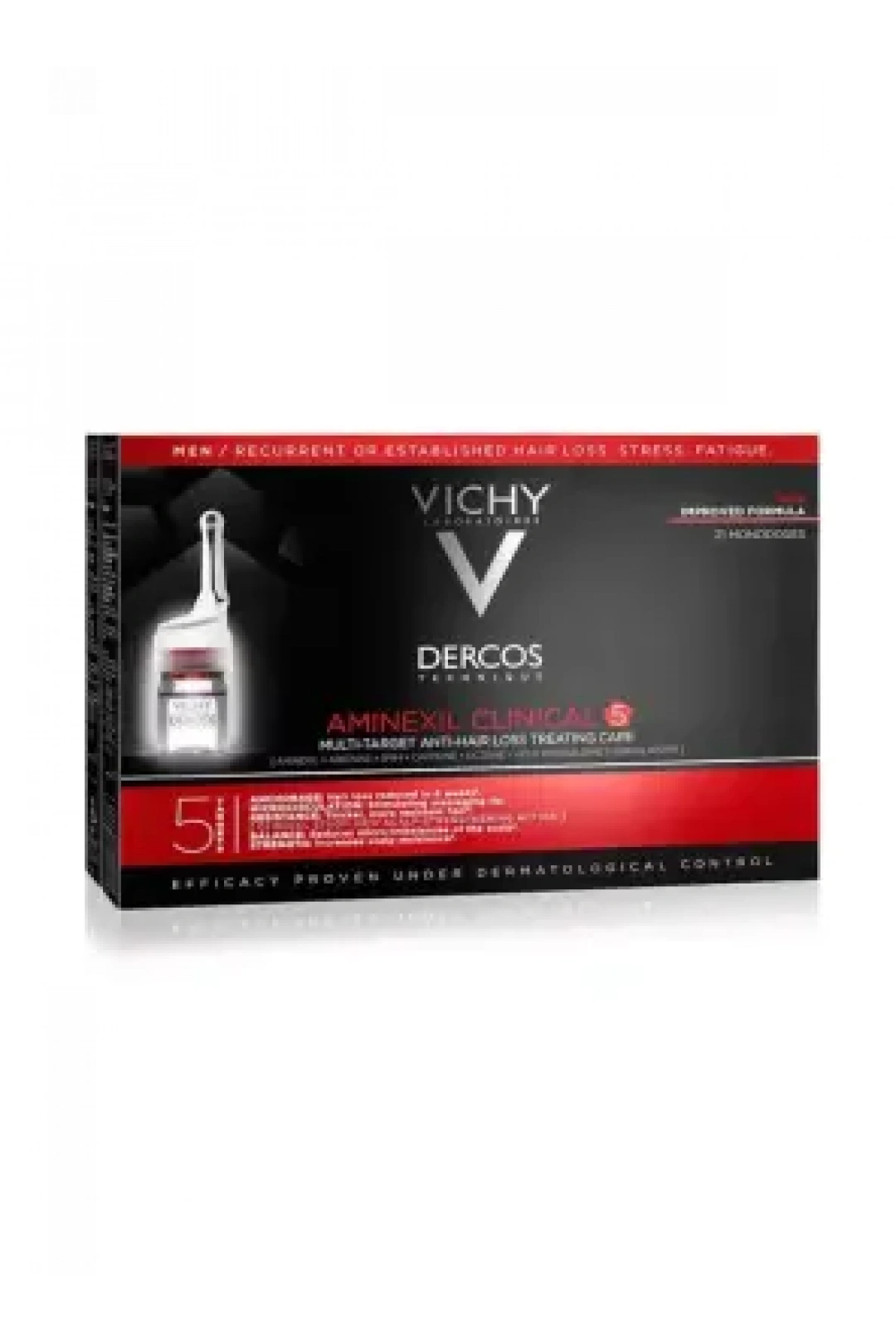 Vichy Dercos Aminexil Clinical 5 21x6ml - Erkekler İçin Saç Dökülmesine Karşı Serum