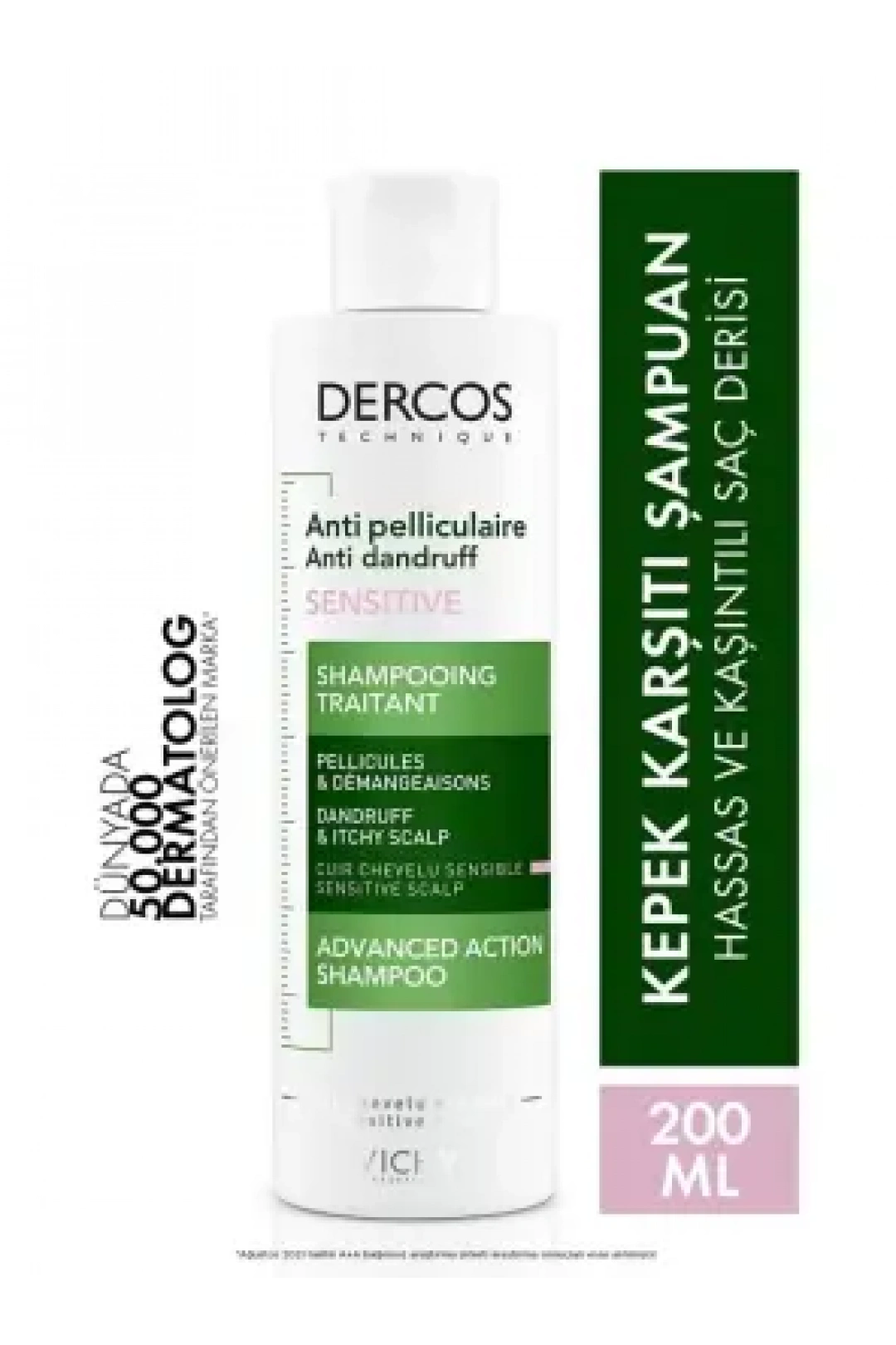 Vichy Dercos Anti-Pell Kepek Şampuanı Hassas ve Kaşıntılı Saç Derisi 200 ml.