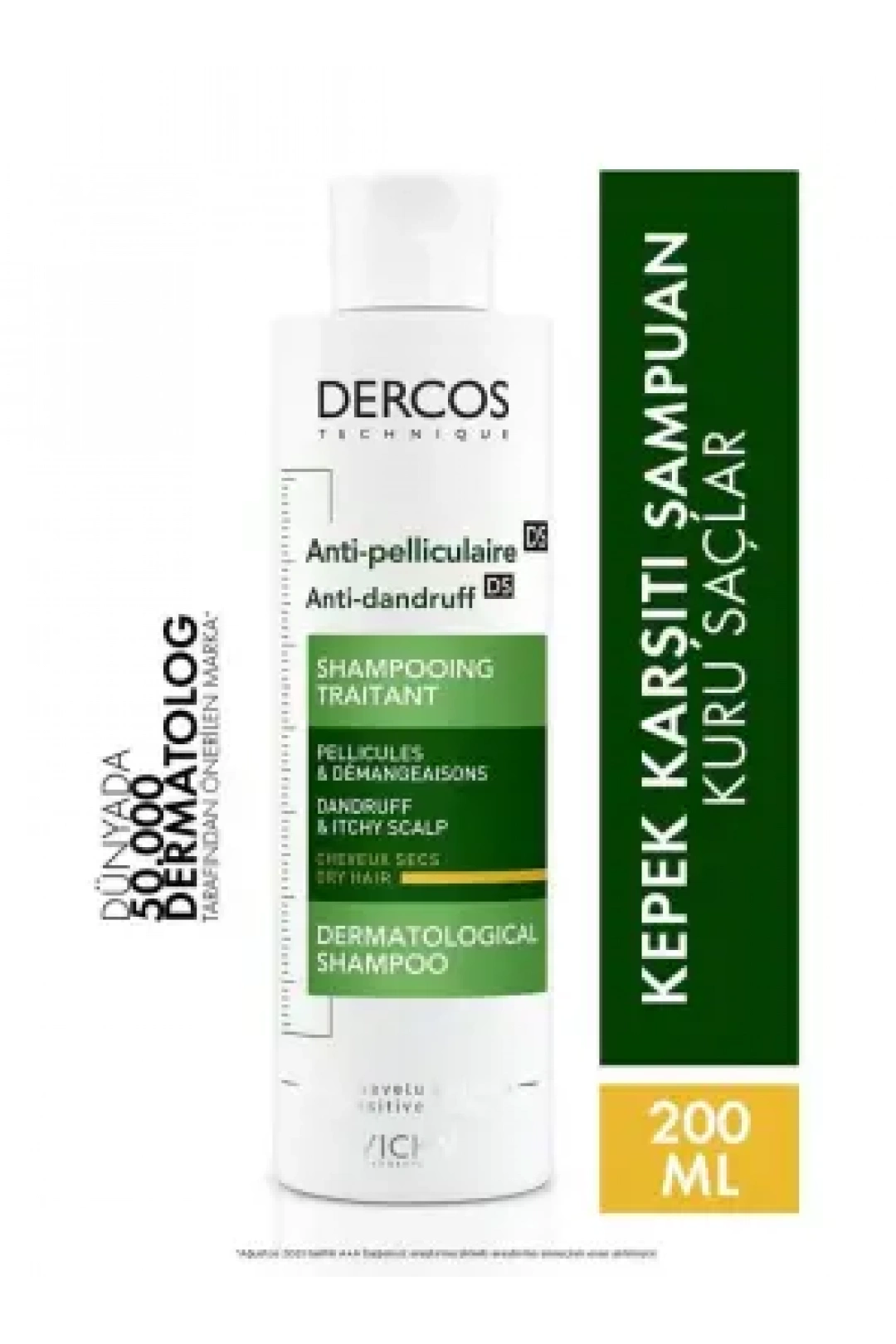 Vichy Dercos Anti-Pell Kepek Şampuanı Kuru Saçlar İçin 200ml.