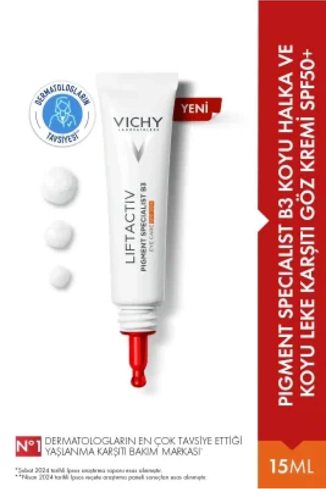 Vichy Liftactiv Pigment Specialist B3 SPF50+ Göz Bakım Kremi 15 ml