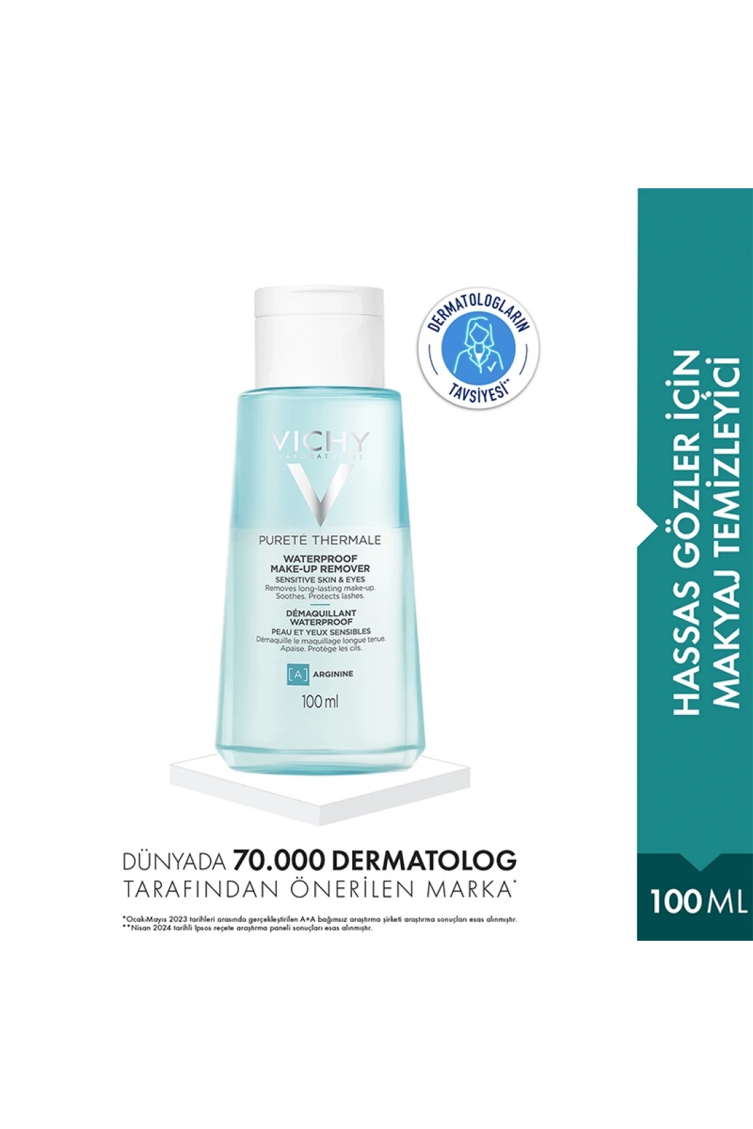Vichy Purete Thermale Çift Fazlı Göz Makyaj Temizleyici 100ml