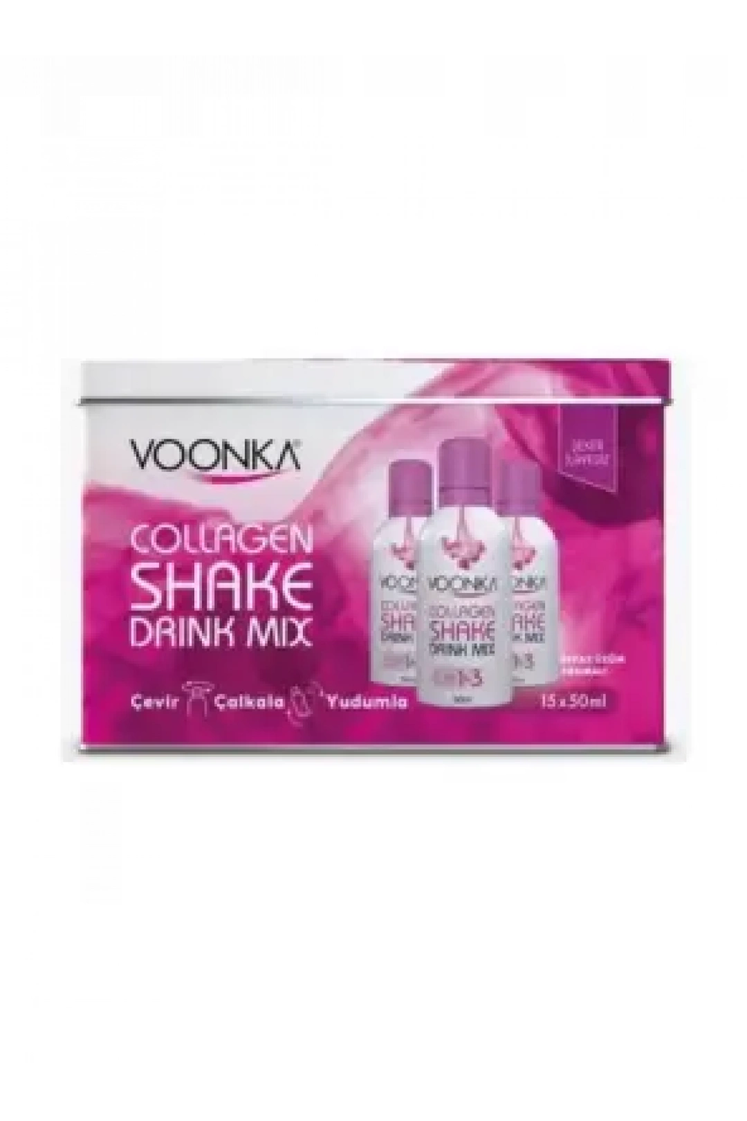 Voonka Beauty Collagen Shake Drink Mix Beyaz Üzüm Aromalı 15x50 ml