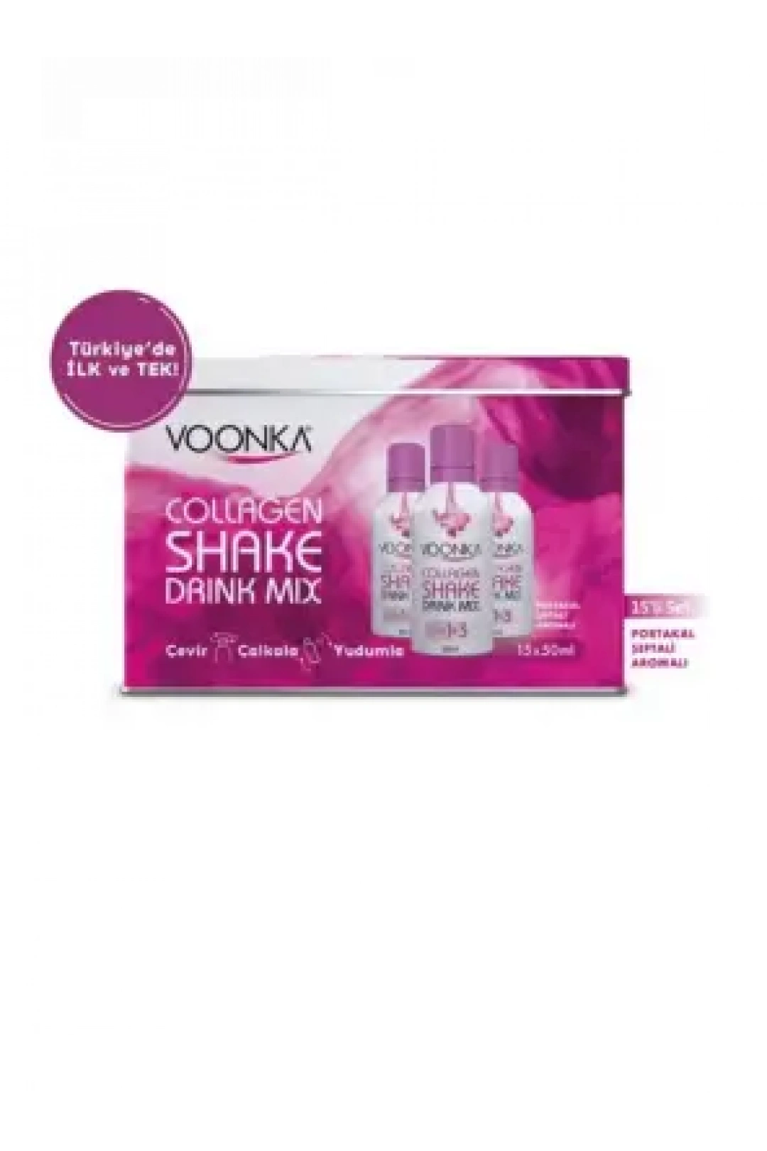 Voonka Beauty Collagen Shake Drink Mix Portakal & Şeftali Aromalı 15x50 ml