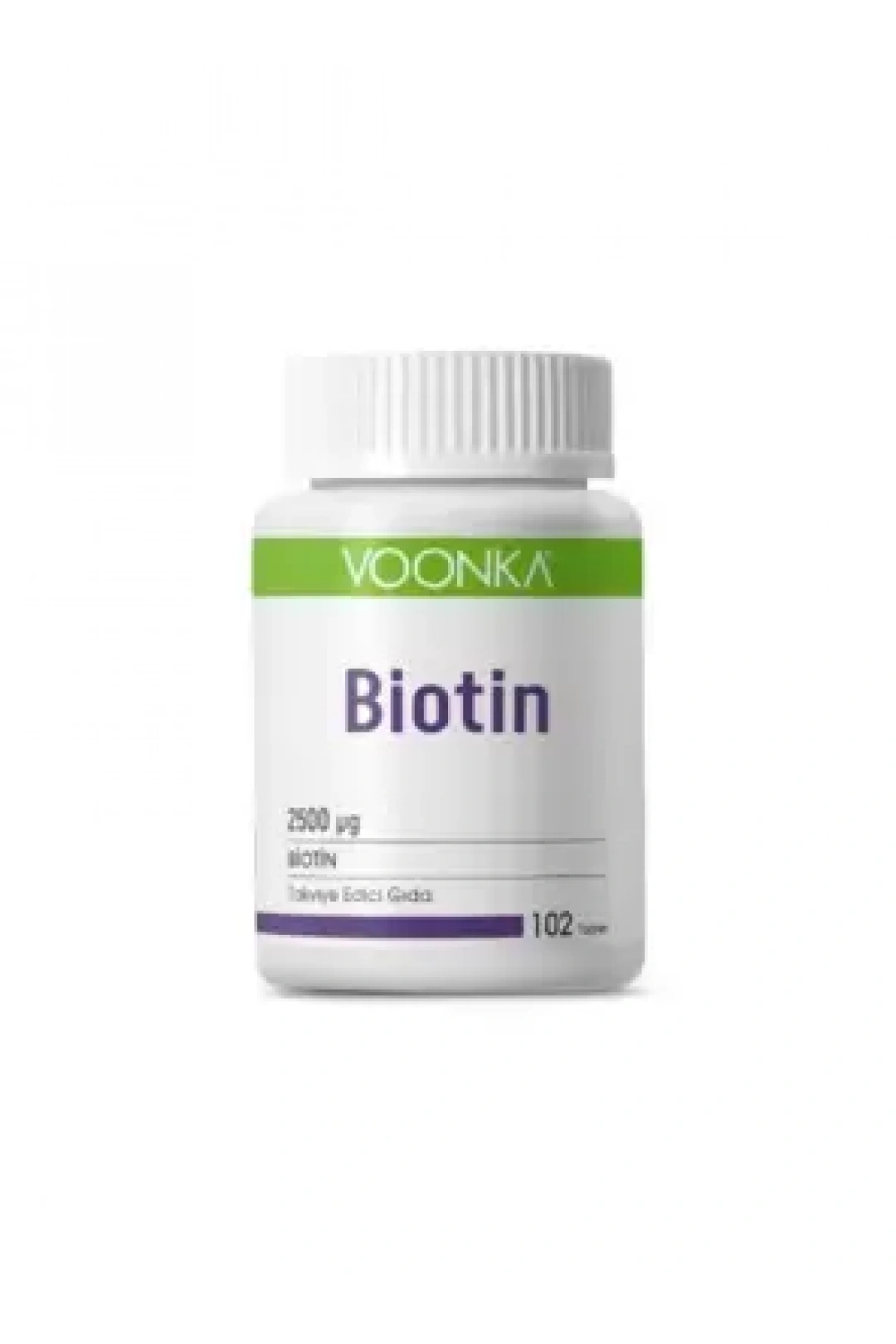 Voonka Biotin İçerikli Takviye Edici Gıda 2500 mg 102 Tablet