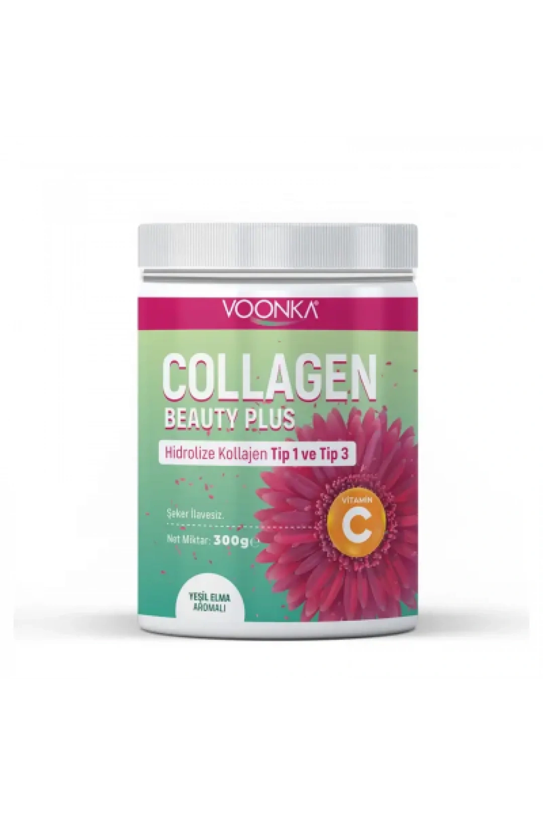 Voonka Collagen Beauty Plus - Yeşil Elma Aromalı - 300gr