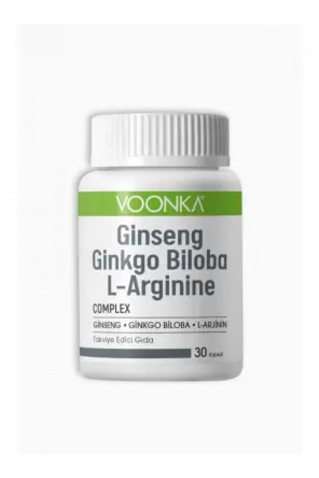 Voonka Ginseng Ginkgo Biloba ve L-Arginine 30 kapsül
