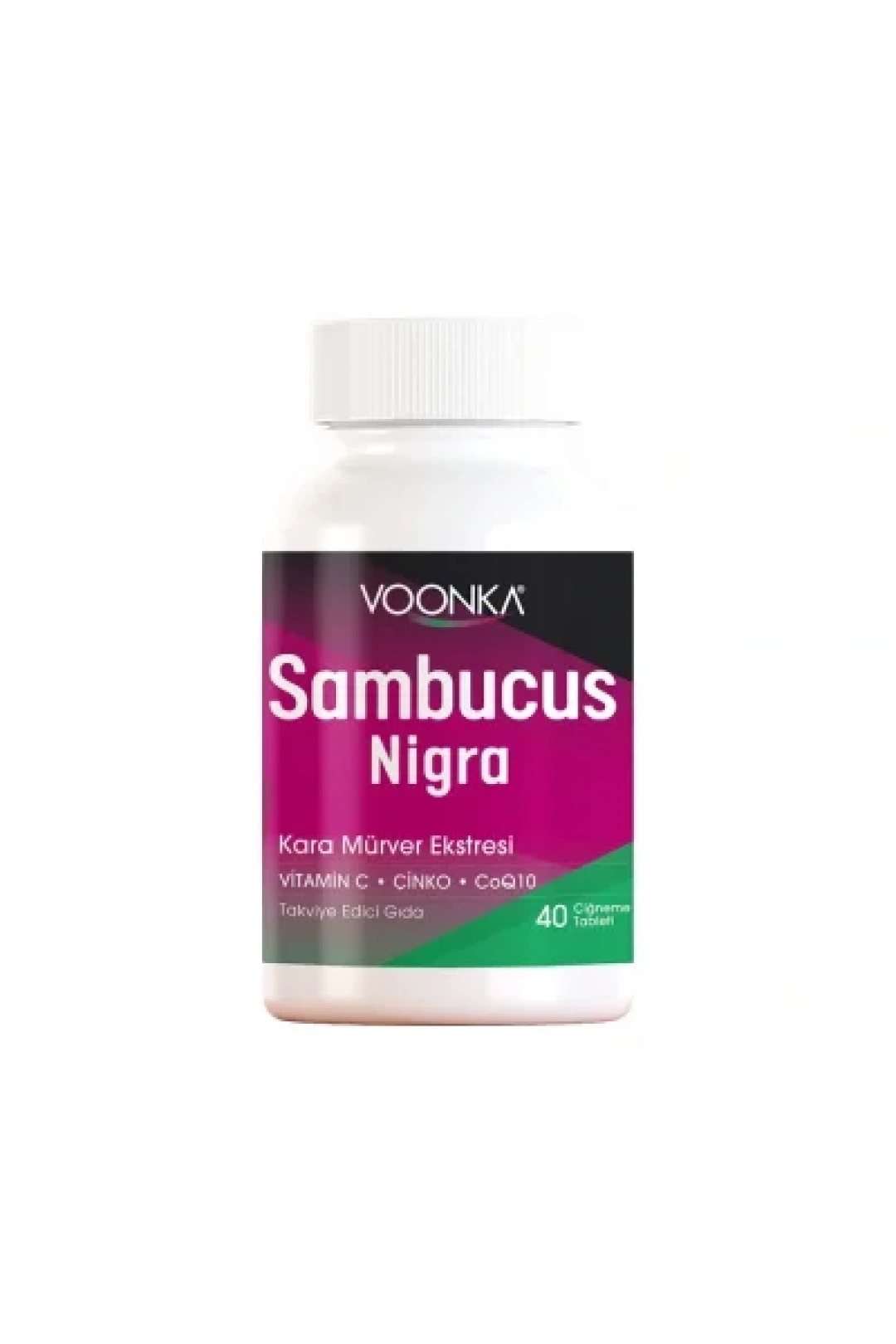 Voonka Sambucus Nigra Kara Mürver Ekstresi 42 Çiğneme Tablet