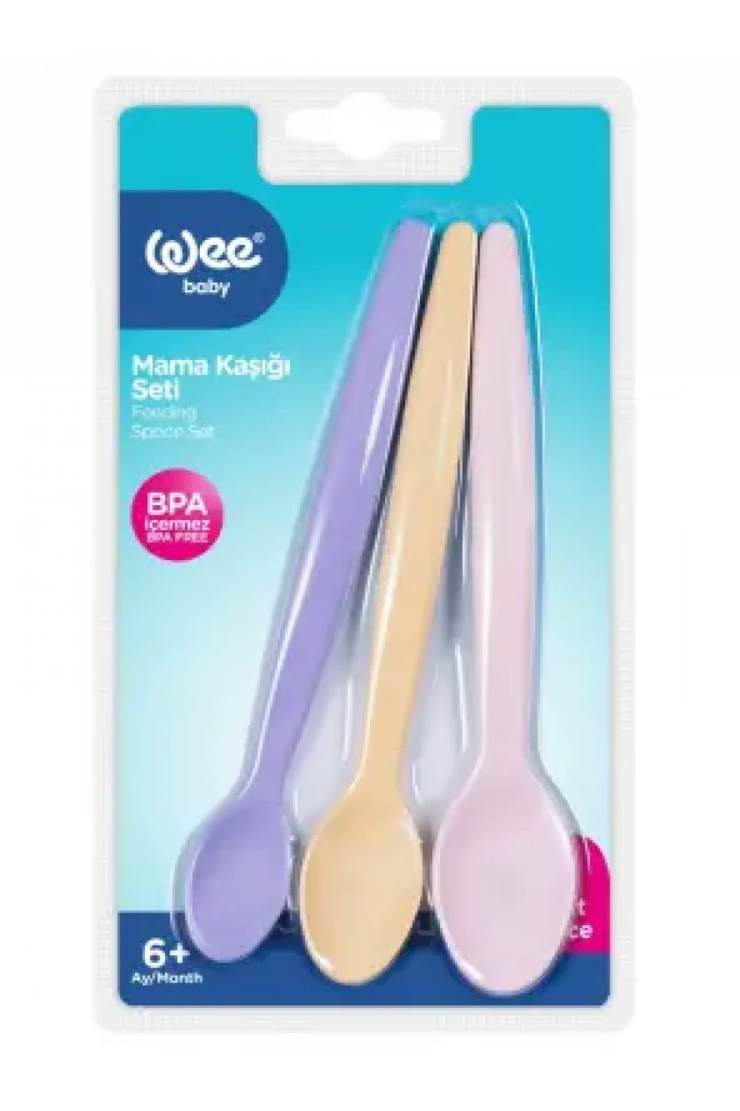 Wee 3lü Mama Kaşığı Seti 6+ Ay - Pembe - 123 -