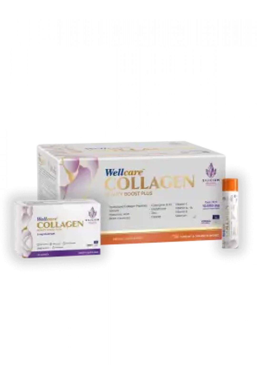 Wellcare Collagen Beauty Boost Plus - Frenk Üzümü & Portakal Aromalı - 10.000 mg Likit Form 40mlx30Shot & 30 Kapsül