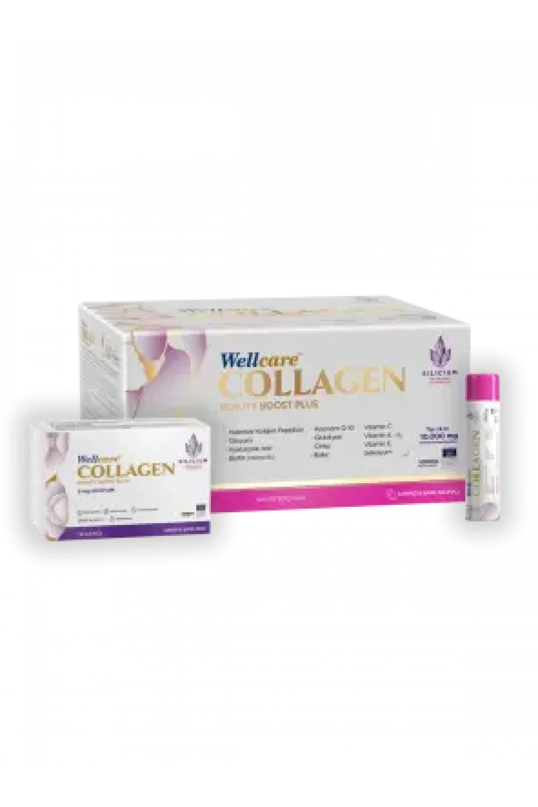 Wellcare Collagen Beauty Boost Plus - Karpuz & Nane Aromalı - 10.000 mg Likit Form 40mlx30Shot & 30 Kapsül