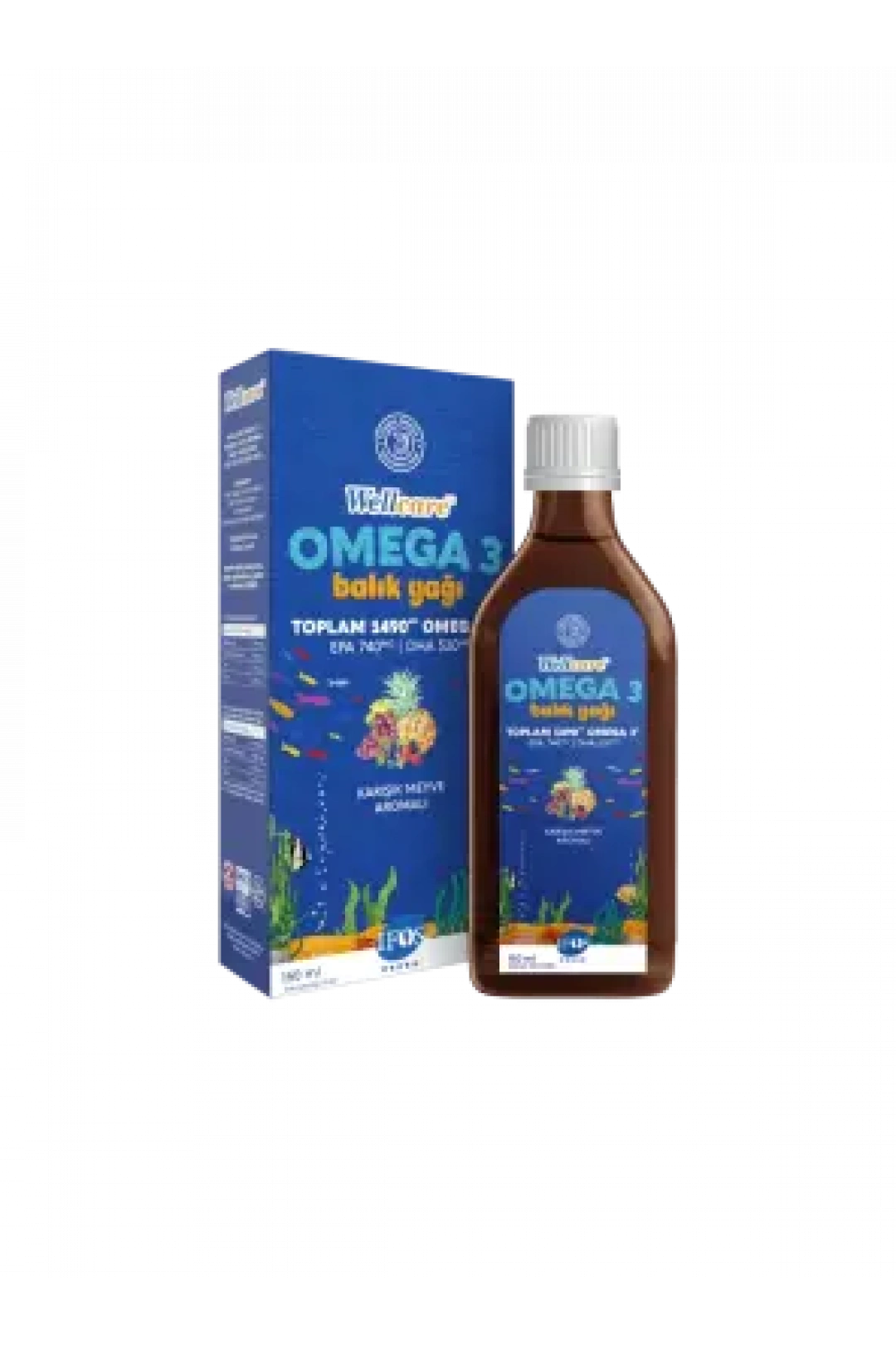 Wellcare Omega 3 Karışık Meyve Aromalı Balık Yağı 150 ml
