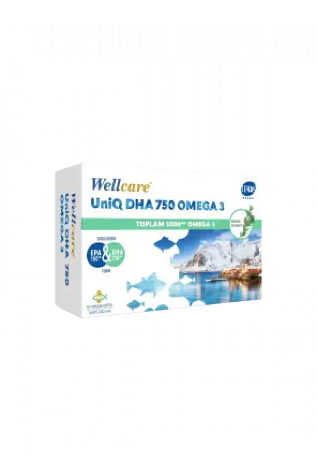 Wellcare UniQ DHA 750 Omega 3 1000mg Balık Yağı 30 Kapsül
