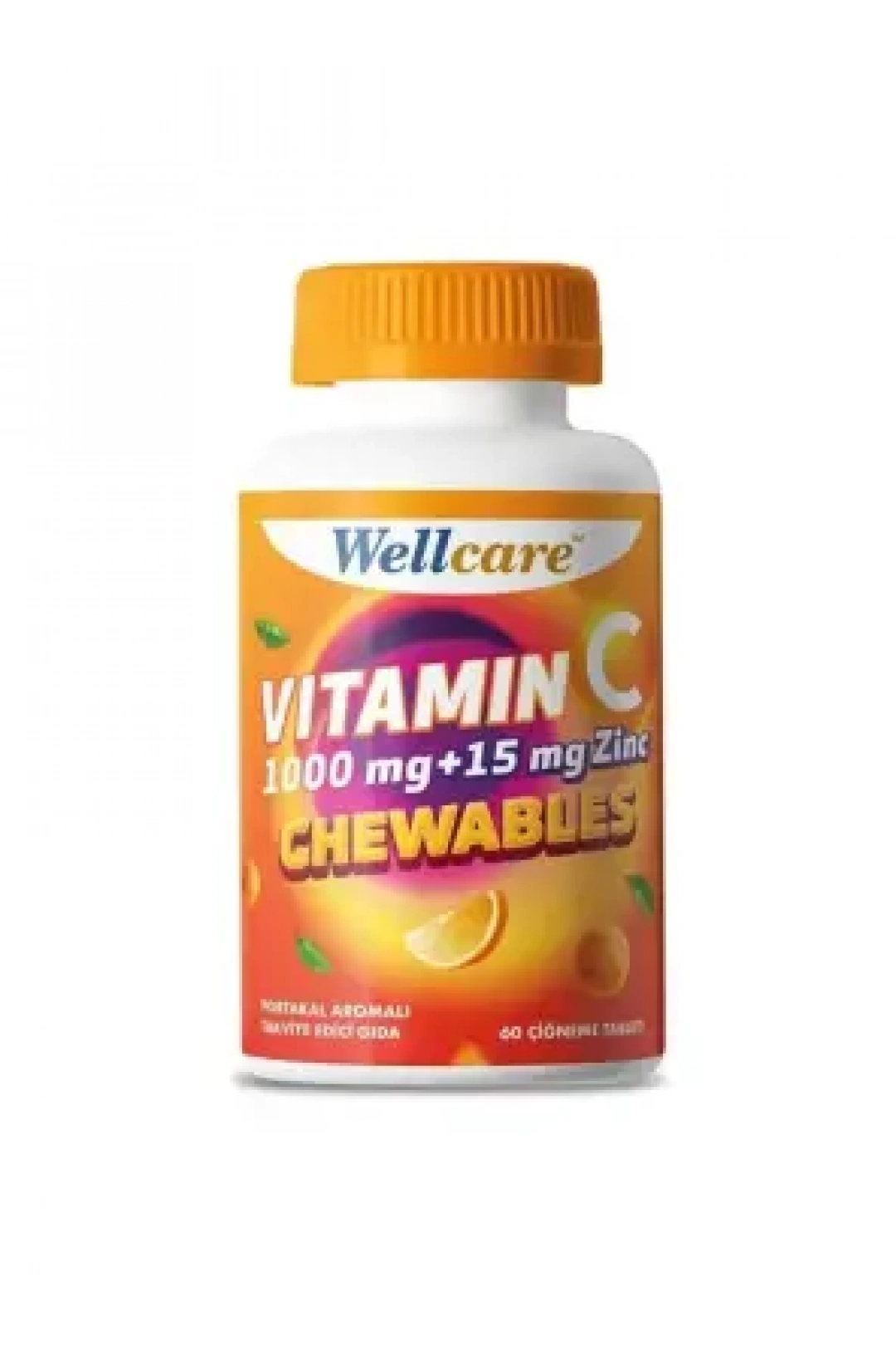 Wellcare Vitamin C 1000 mg + 15 mg Zinc Chewable 60 Tablet
