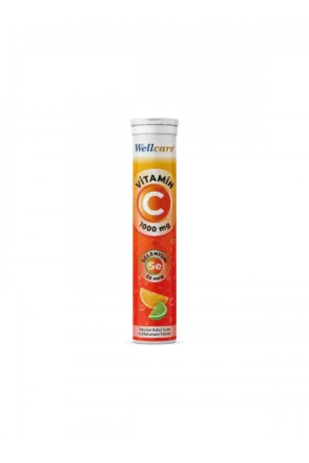 Wellcare Vitamin C + Selenyum 55mcg 15 Efervesan Tablet