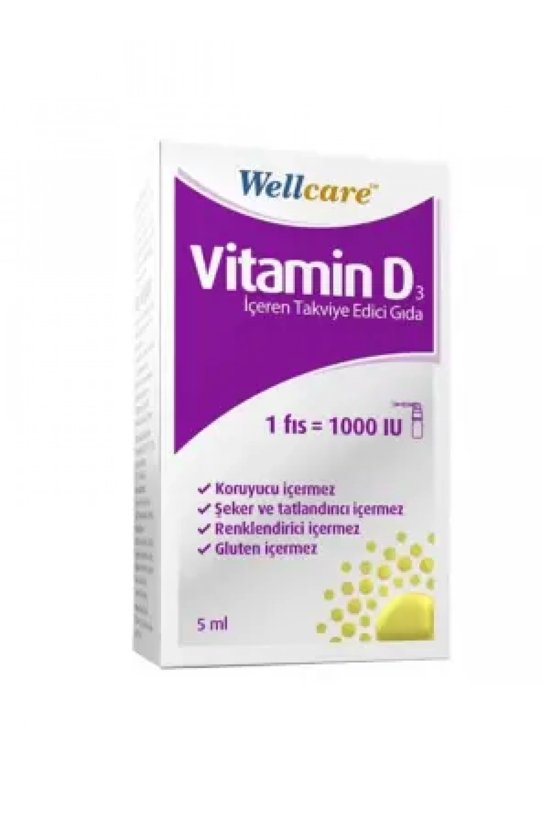 Wellcare Vitamin D3 1000 IU 5 ml