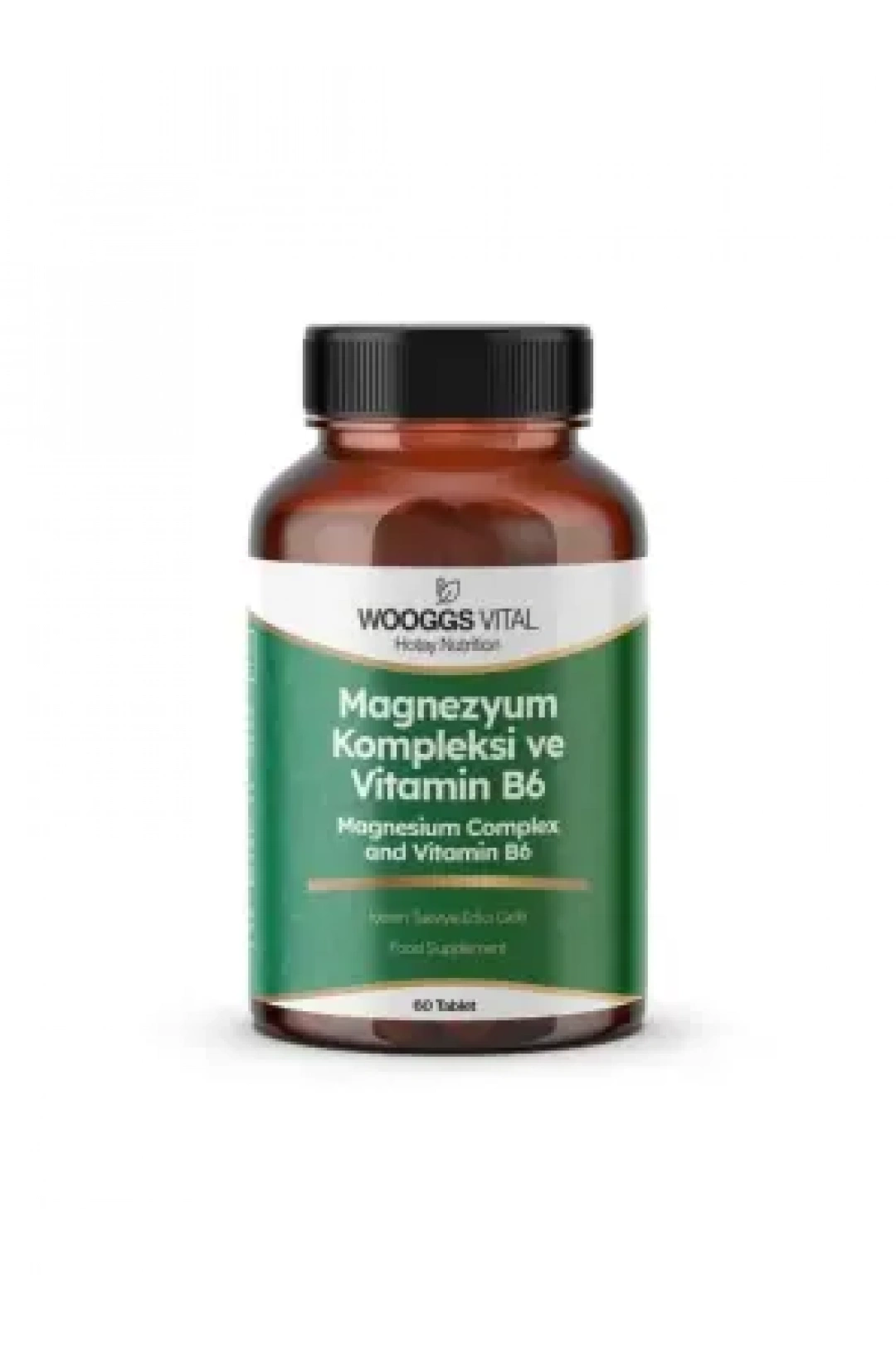 Wooggs Vital Magnezyum Kompleksi ve Vitamin B6 İçeren Takviye Edici Gıda 60 Tablet