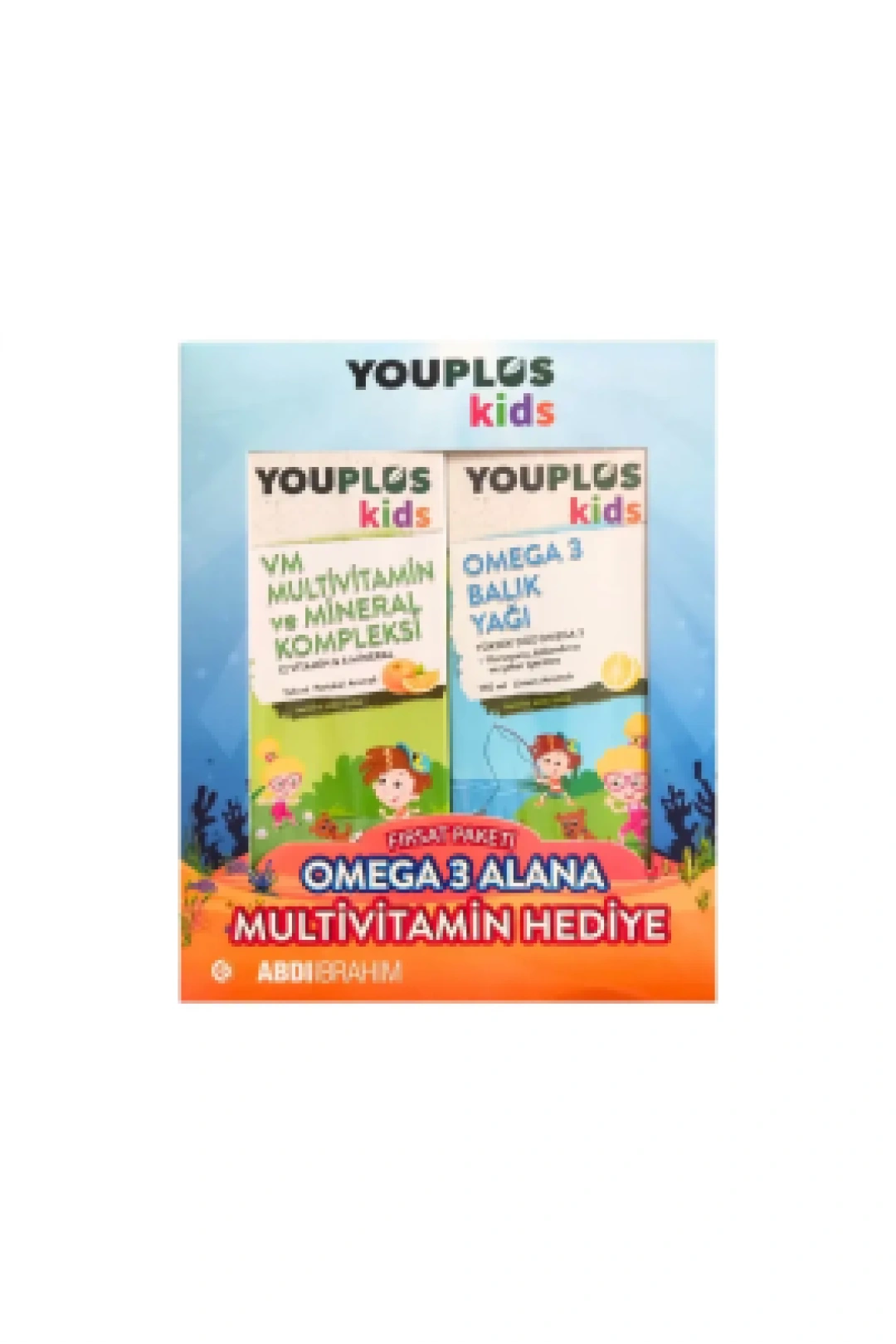 Youplus Kids Omega 3 Balık Yağı 150 ml + Kids VM 150ml Set