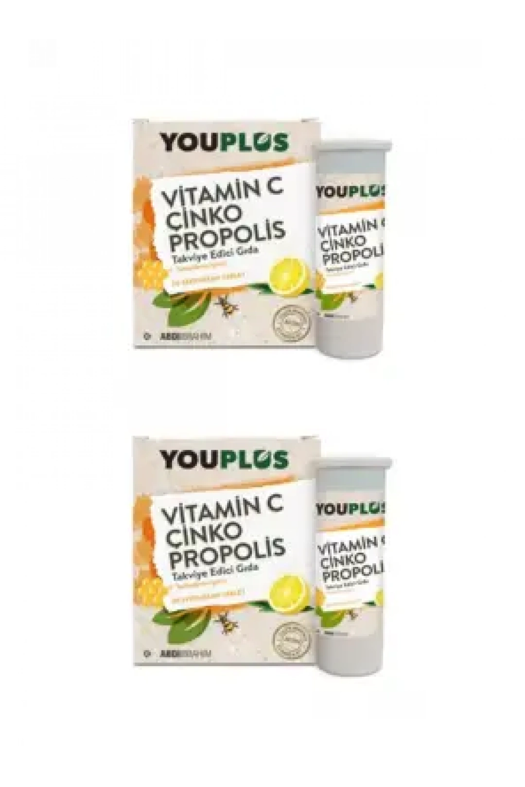 Youplus Vitamin C Çinko Propolis 20 Efervesan Tablet x 2 ADET