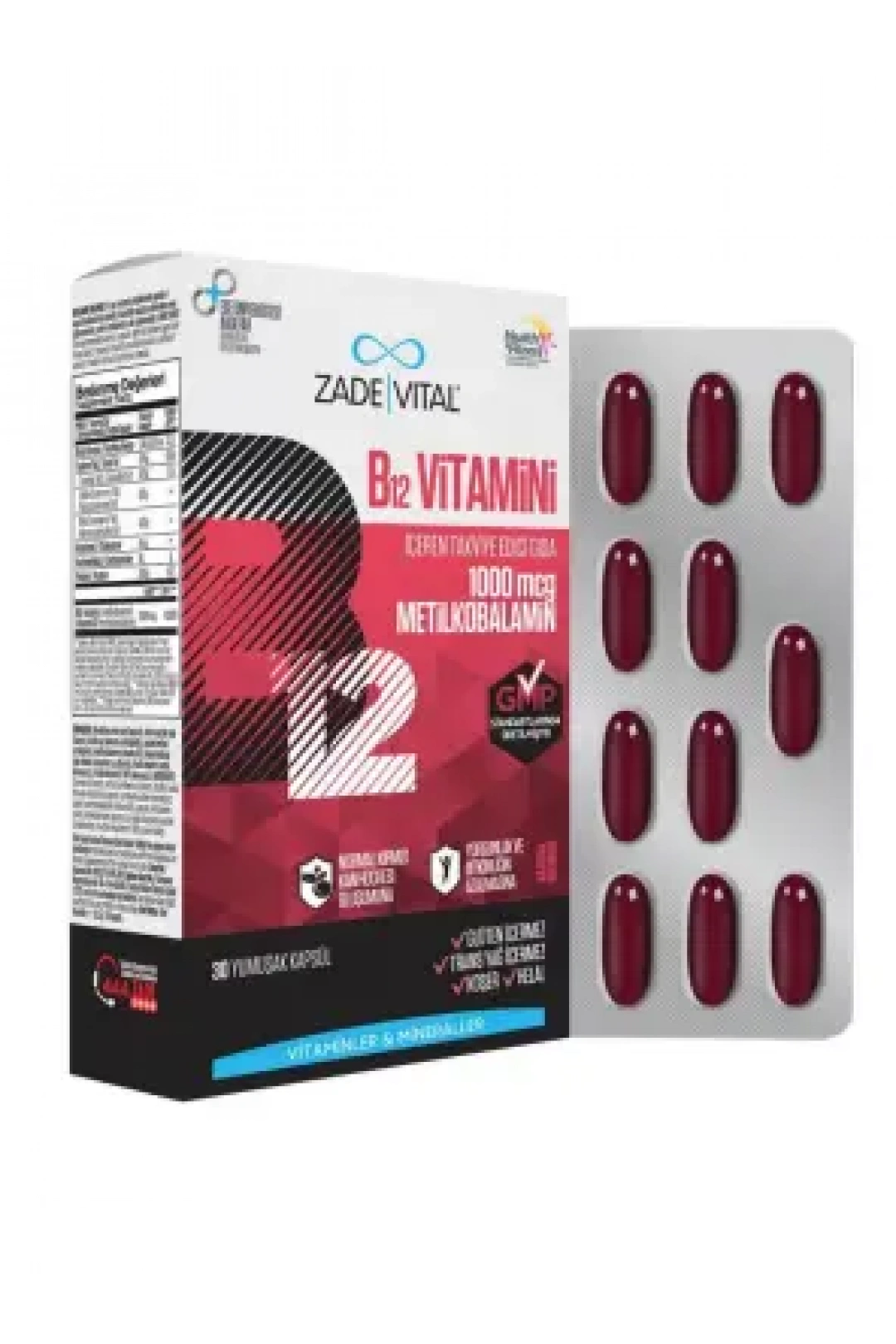 Zade Vital B12 Vitamini 30 Kapsül