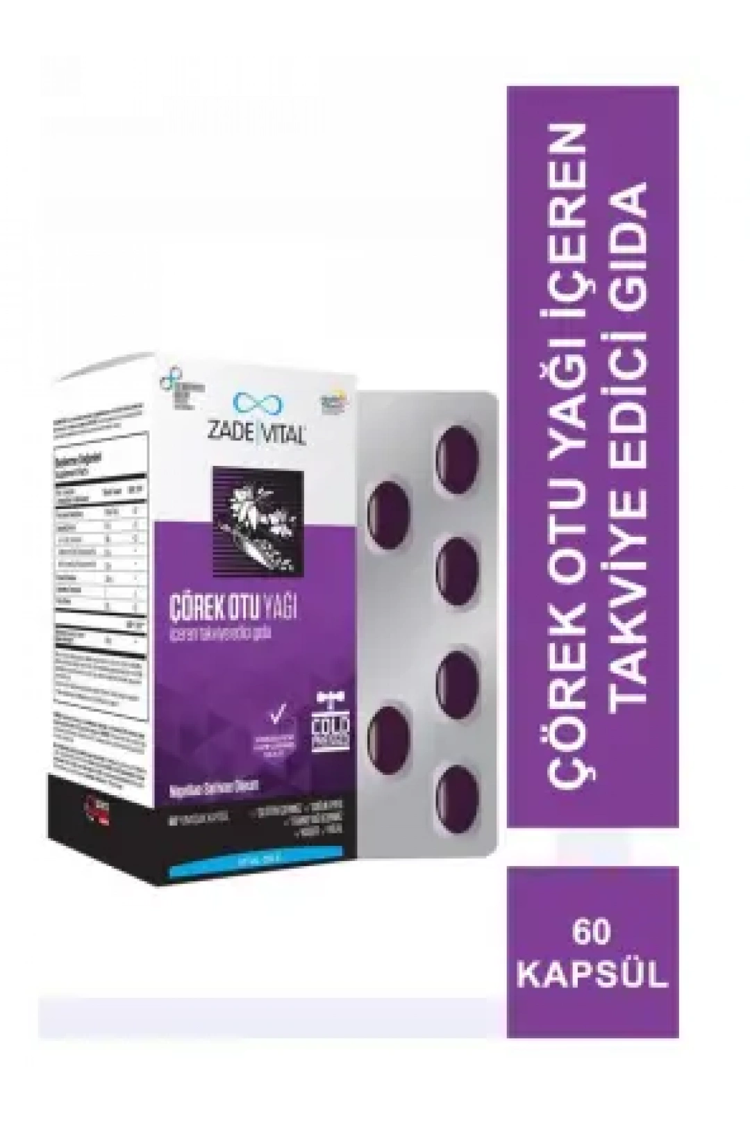 Zade Vital Çörek Otu Yağı 60 Kapsül