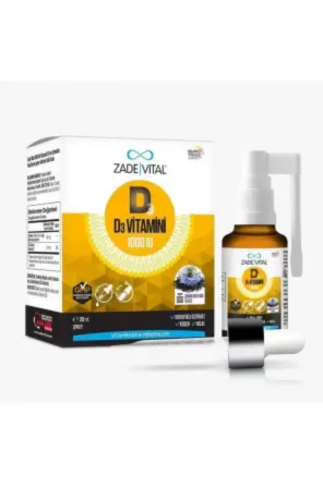 Zade Vital D3 1000IU Sprey 20 ml