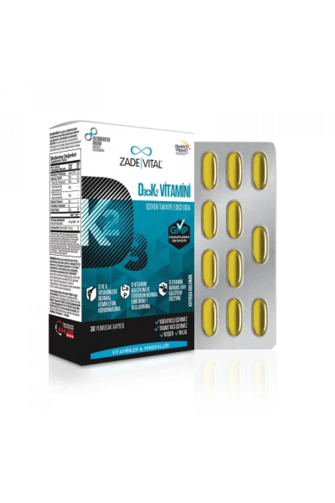 Zade Vital D3 + K2 Vitamini 30 Kapsül