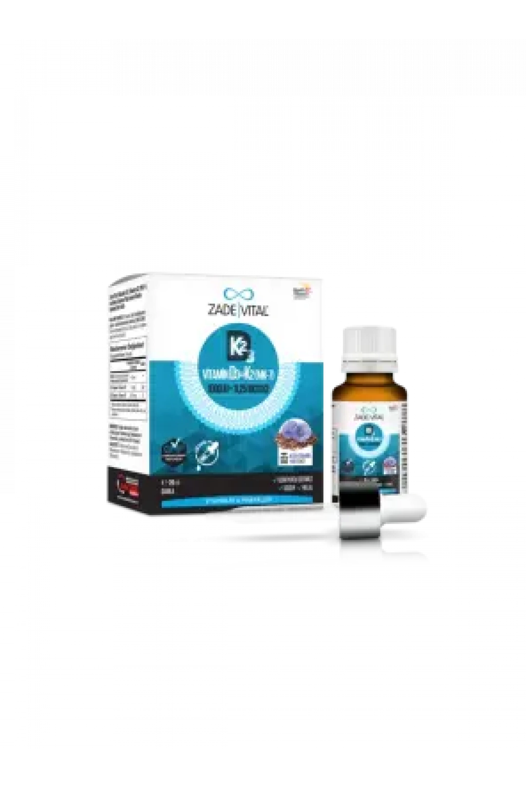 Zade Vital D3K2+Keten Tohumu Yağı Damla 20 ml