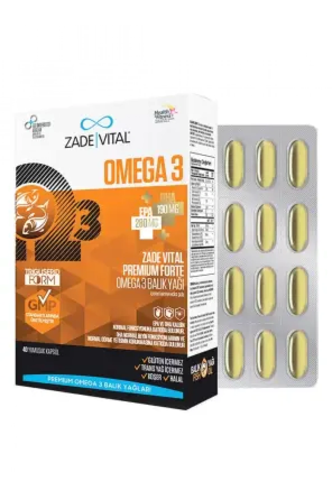 Zade Vital Omega3 Forte 40 Kapsül