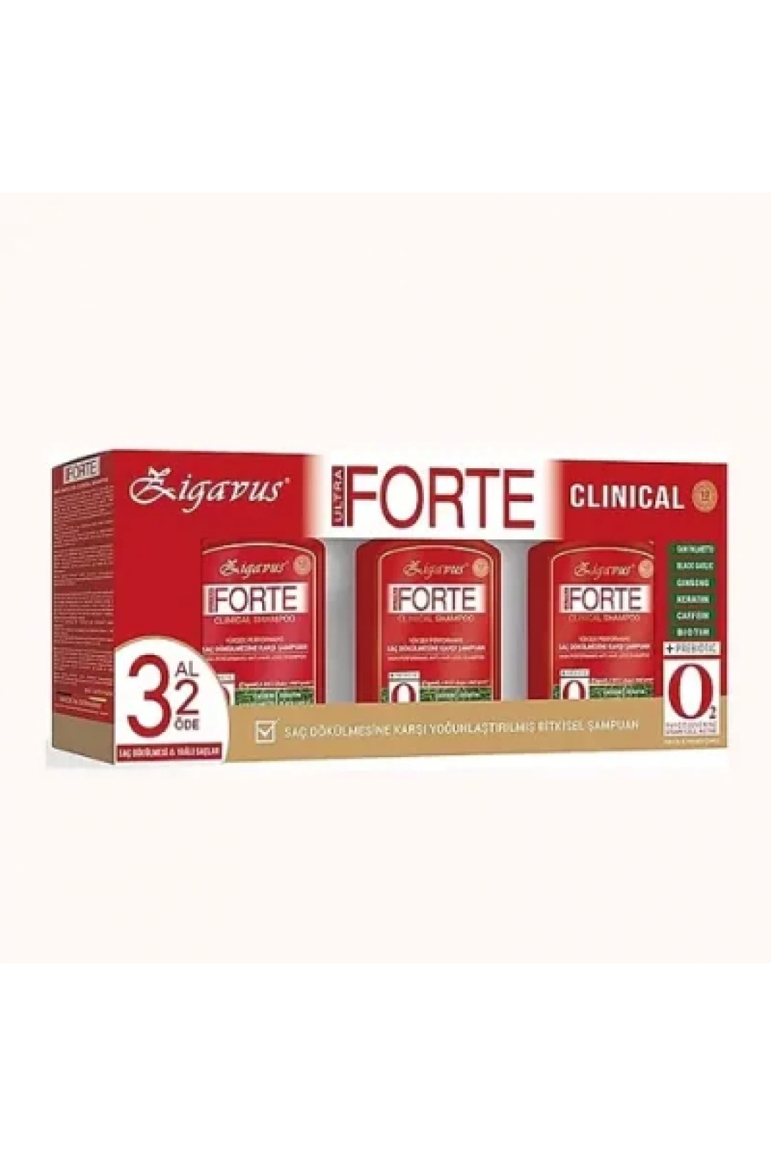 Zigavus Forte Saç Dökülmesine Karşı Şampuan - Yağlı Saçlar - 300 ml 3 Al 2 Öde