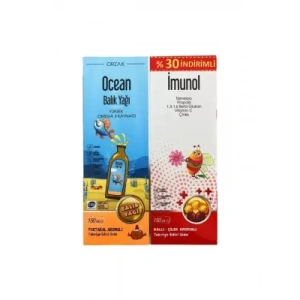 Ocean Orange Portakal Aromalı Balık Yağı Şurup 150ml + Ocean Imunol Şurup 150ml