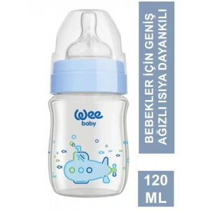 Wee Baby Klasik Geniş Ağızlı Isıya Dayanıklı Cam Biberon 0-6 Ay 120 ml - 139 -