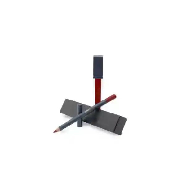 Aden Liquid Lipstick + Lipliner Pencil Set - 14 Cranberry -