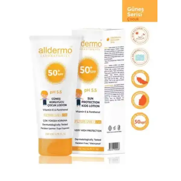 Alldermo Çocuk Güneş Losyonu SPF50 200 ml