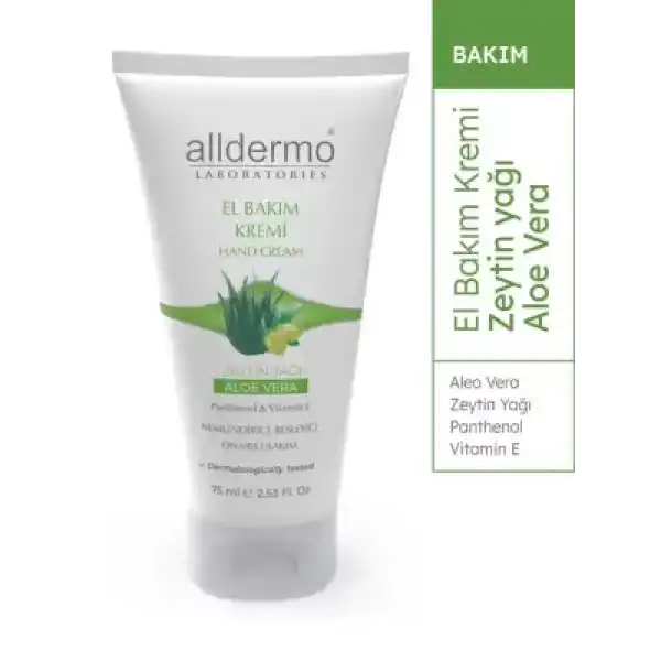Alldermo El Bakım Kremi - Aloe Vera - 75 ml