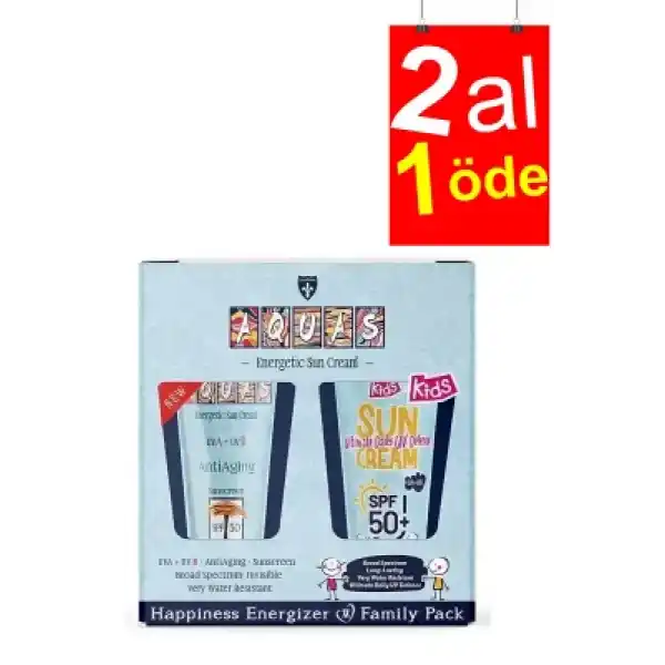 Aquas Güneş Kremi Spf50+ 2li Aile Paketi - 2AL1ÖDE