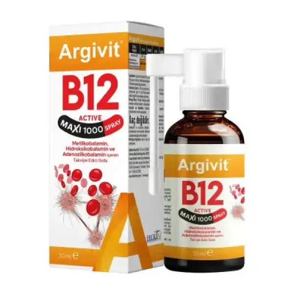 Argivit Active Plus B12 Maxi Sprey 30ml