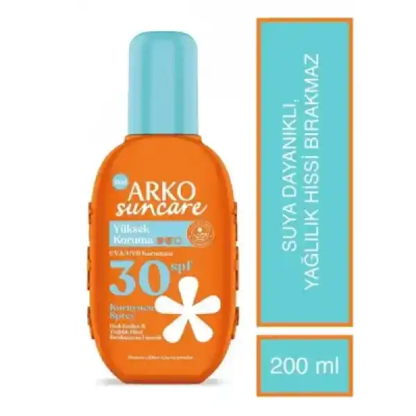 Arko Suncare Spf30 Yüksek Korumalı Vücut Güneş Spreyi 200 ml