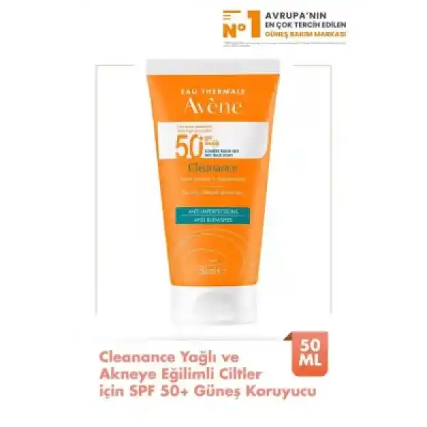 Avene Cleanance Yağlı ve Akneye Eğilimli Ciltler için SPF 50+ Güneş Koruyucu 50 ml