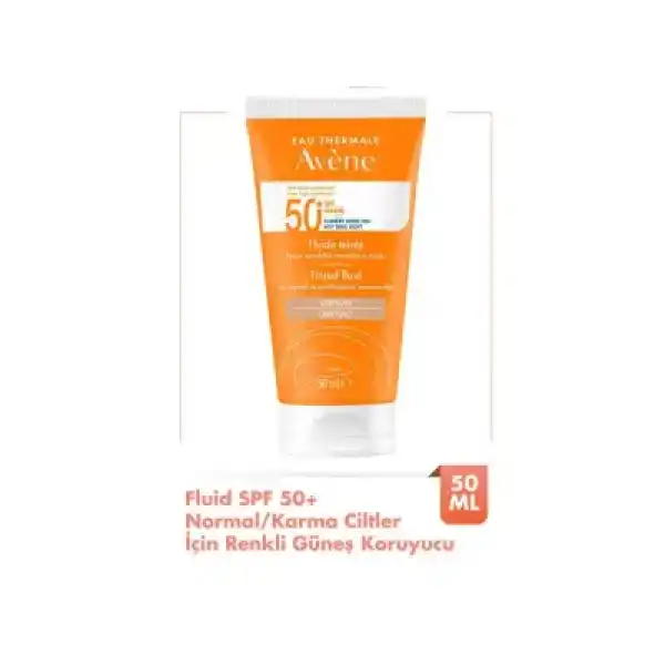Avene Fluide SPF 50+  Normal/ Karma Ciltler için Renkli Güneş Koruyucu 50 ml