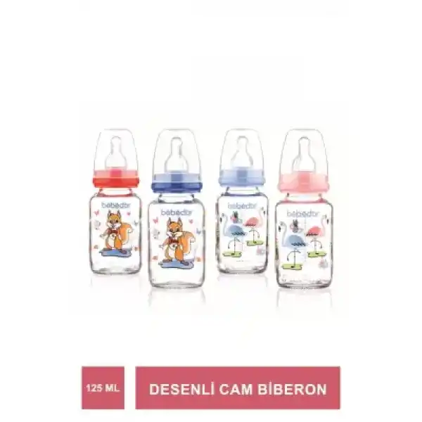 Bebedor Desenli Cam Biberon 125 ml -30302-