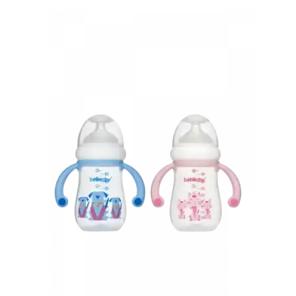 Bebedor Geniş Ağızlı Kulplu PP Biberon 3+ Ay 240 ml -99322-