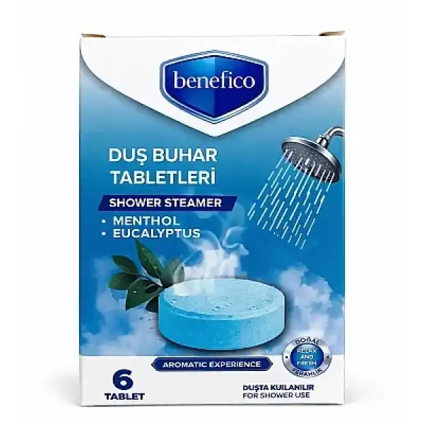 Benefico Poblex Duş Buhar Tabletleri Mentol (6 tablet x 25 gr)
