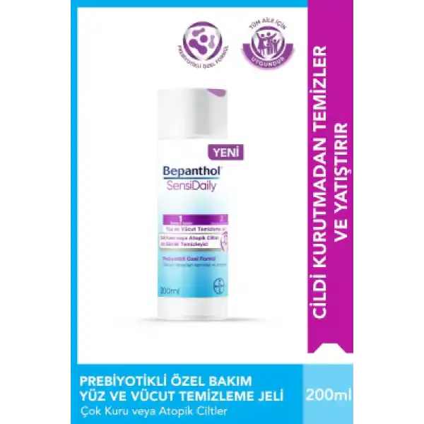 Bepanthol SensiDaily Yüz ve Vücut Temizleme Jeli 200ml