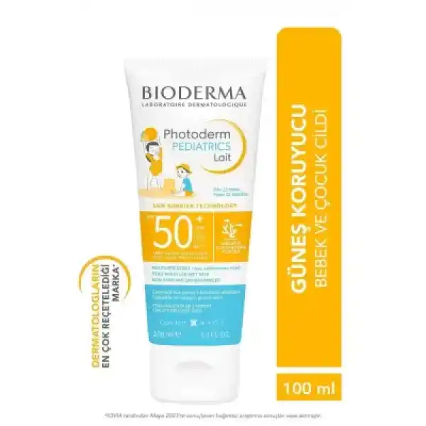 Bioderma Photoderm Pediatrics Lait Bebek, Çocuk için SPF50+ Yüksek Korumalı Süt Formda Güneş Kremi Spf50+ 100 ml