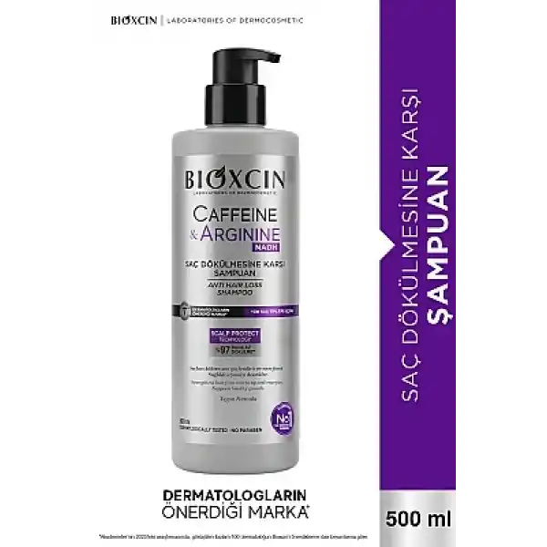 Bioxcin Caffeine & Arginine Şampuan 500 ml – Saç Dökülmesine Karşı Şampuan