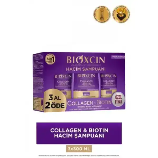 Bioxcin Collagen & Biotin Hacim Şampuanı 3AL2ÖDE